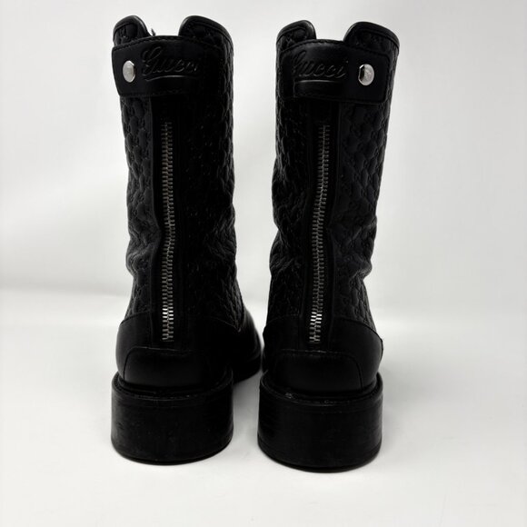 Gucci Microguccissima Leather Ankle Boots Black Size 37.5 / 7.5 - Picture 8 of 13